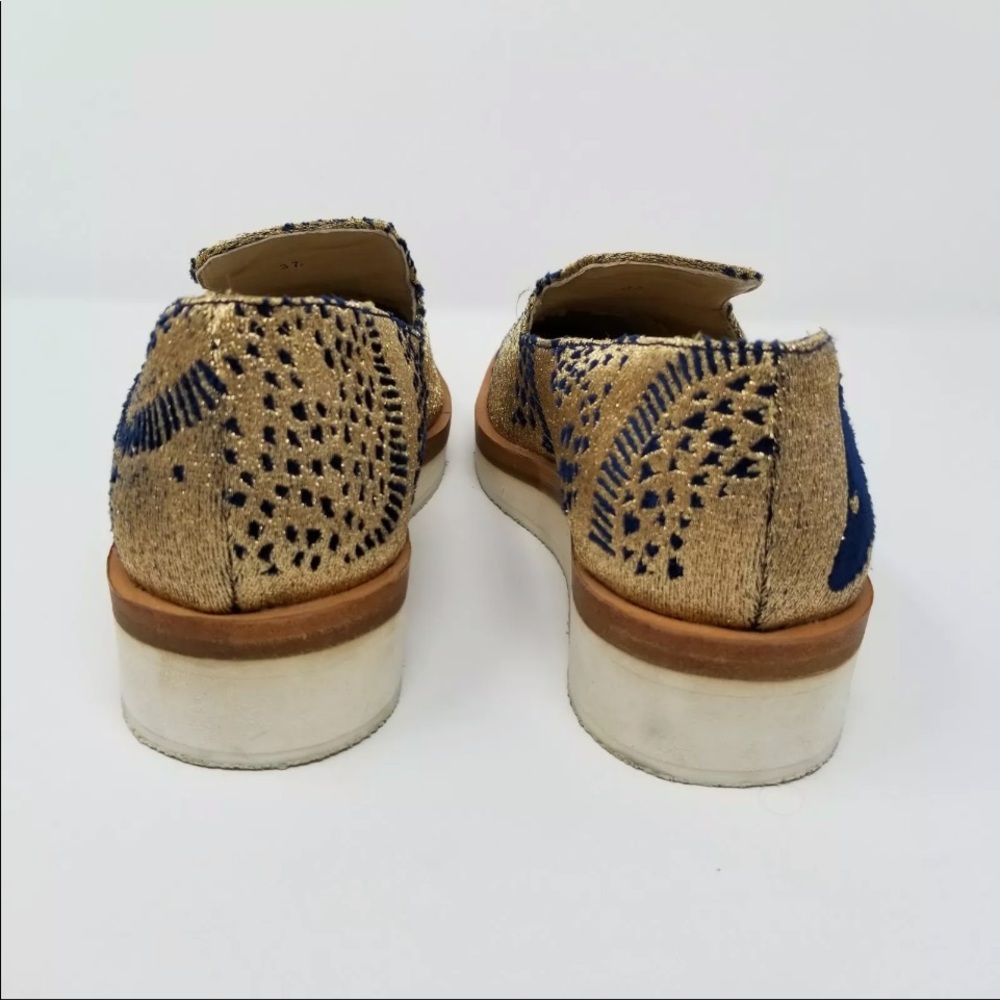 Free People Snake Eyes Loafe Gold Platform Shoe Women's Size 36 fits Sz … - Picture 4 of 14